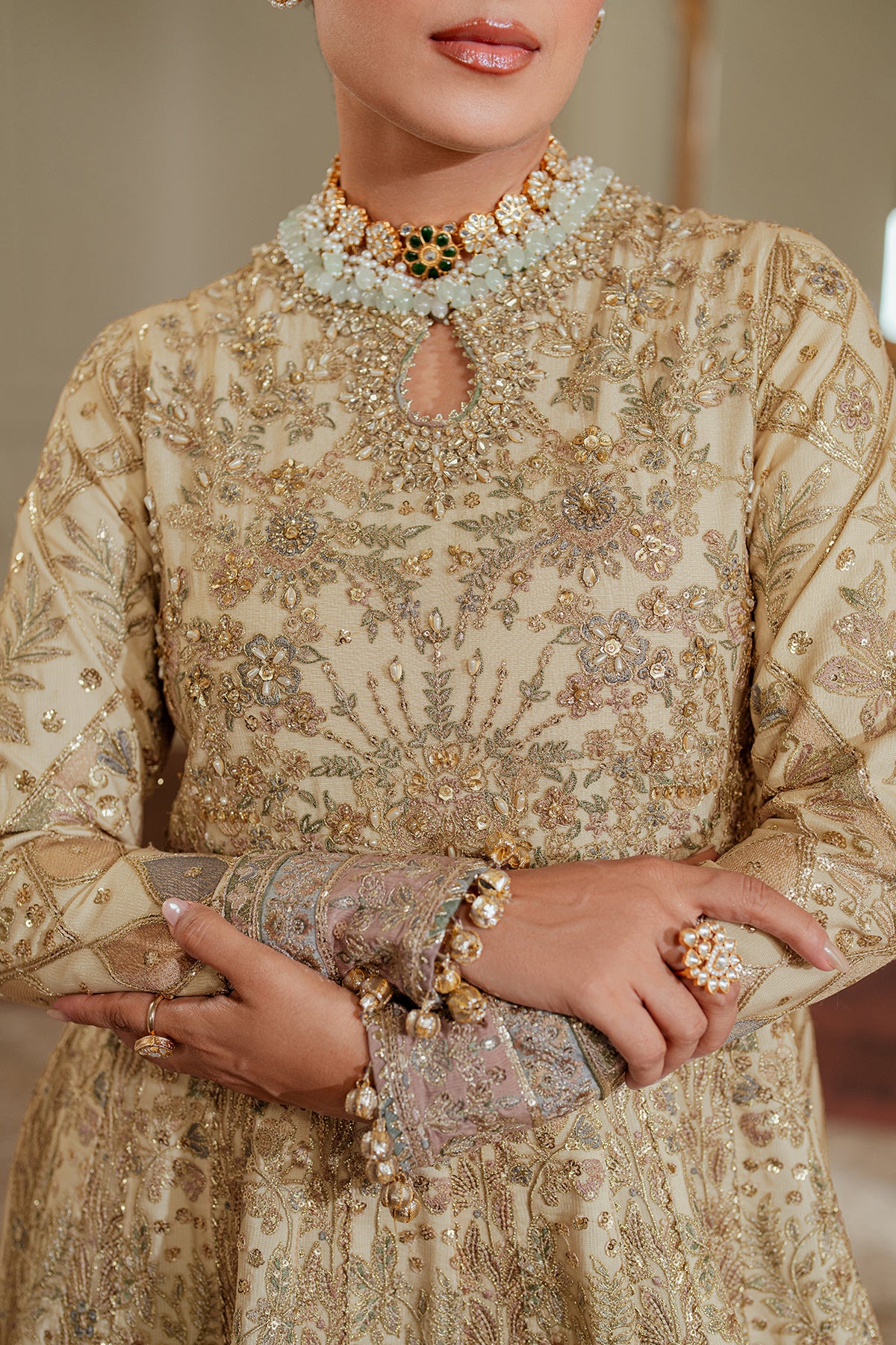 EMBROIDERED NET CH13-06 STITCHED