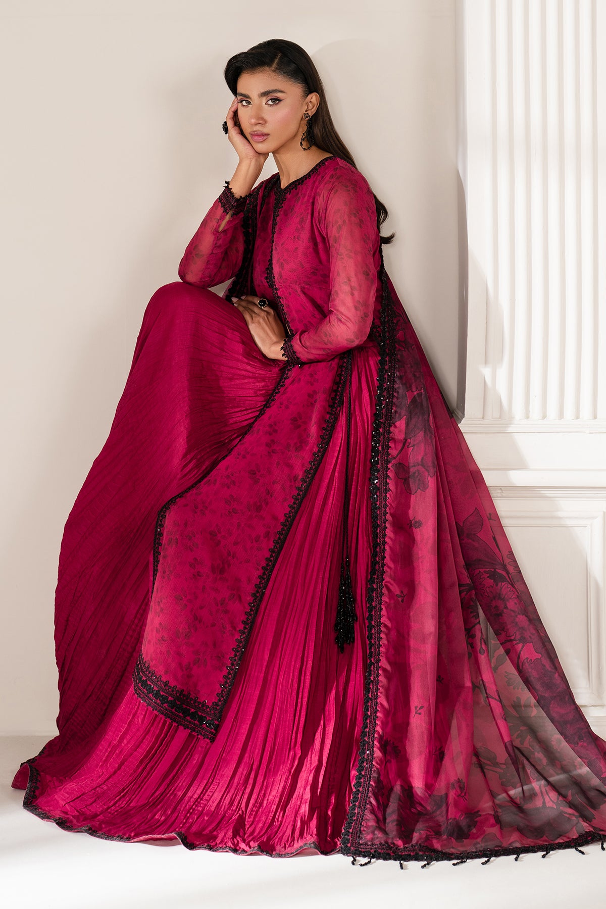 EMBROIDERED CHIFFON SF-4138