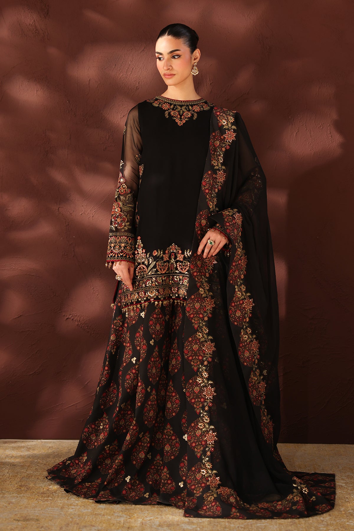EMBROIDERED CHIFFON SF-4488