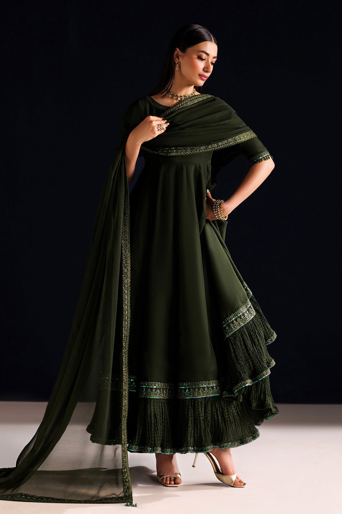 EMBROIDERED CHIFFON PR-1316