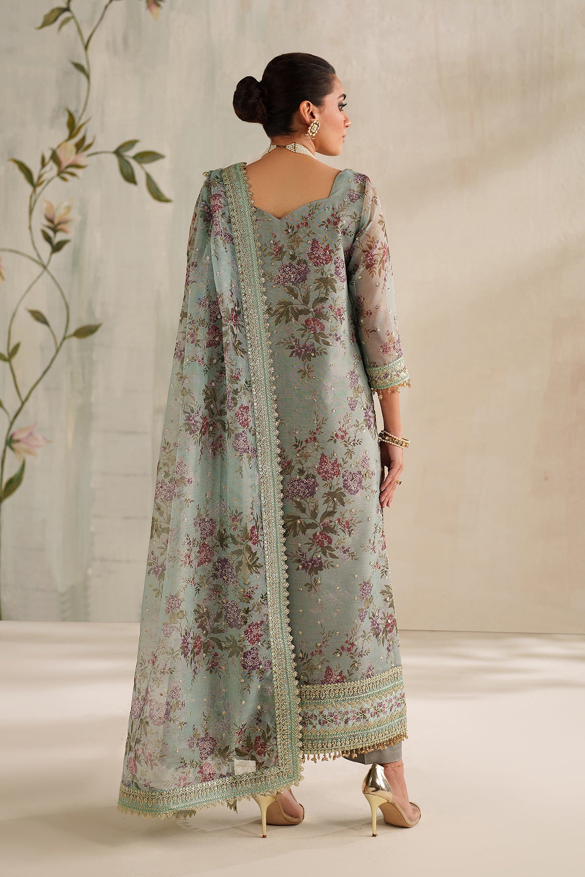 EMBROIDERED COTTON NET UF-4373