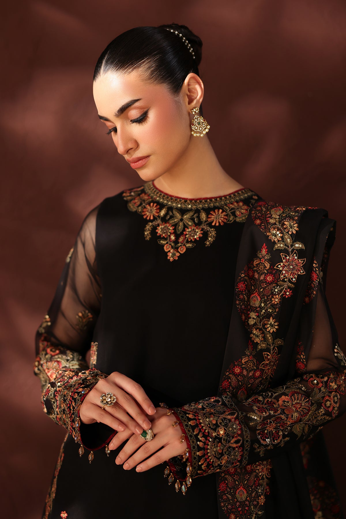 EMBROIDERED CHIFFON SF-4488