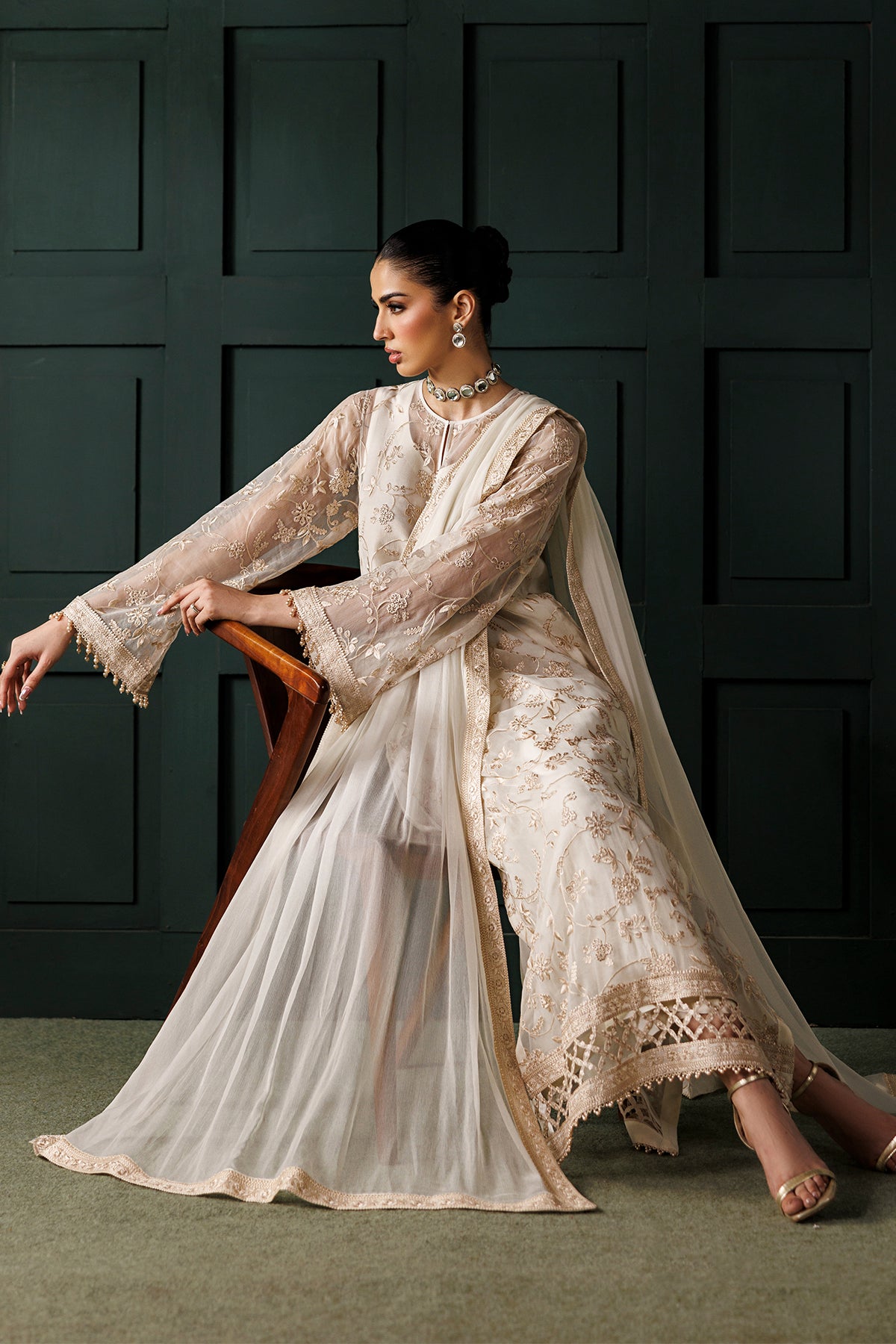 EMBROIDERED CHIFFON UF-4437