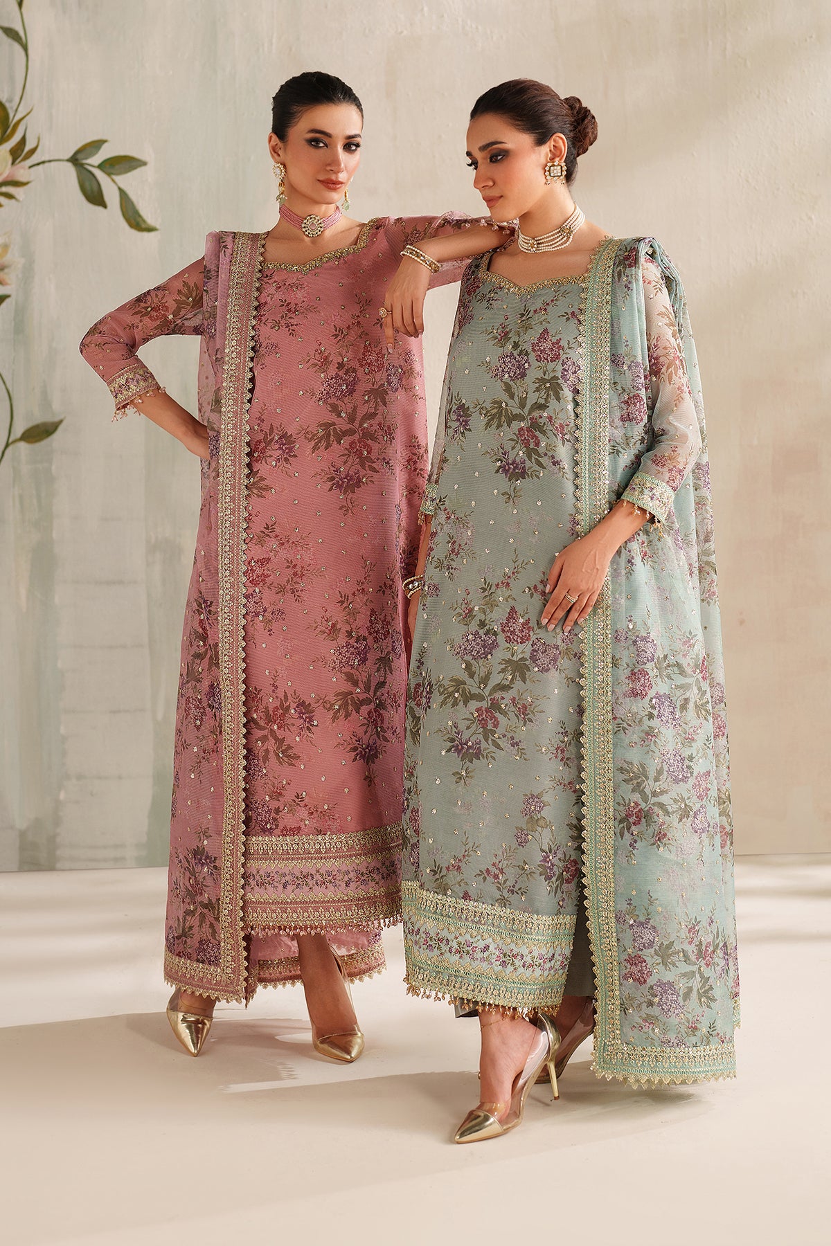 EMBROIDERED COTTON NET UF-4373