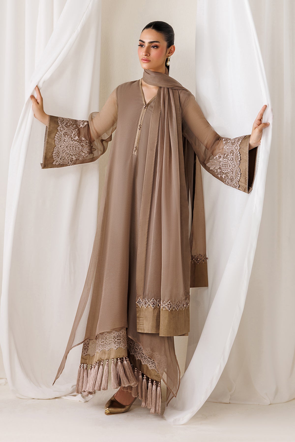 EMBROIDERED CHIFFON EN-1302