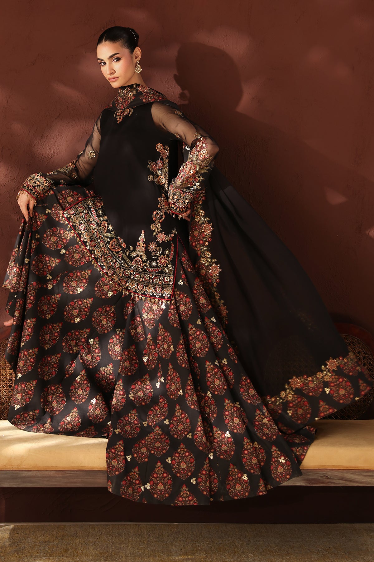 EMBROIDERED CHIFFON SF-4488