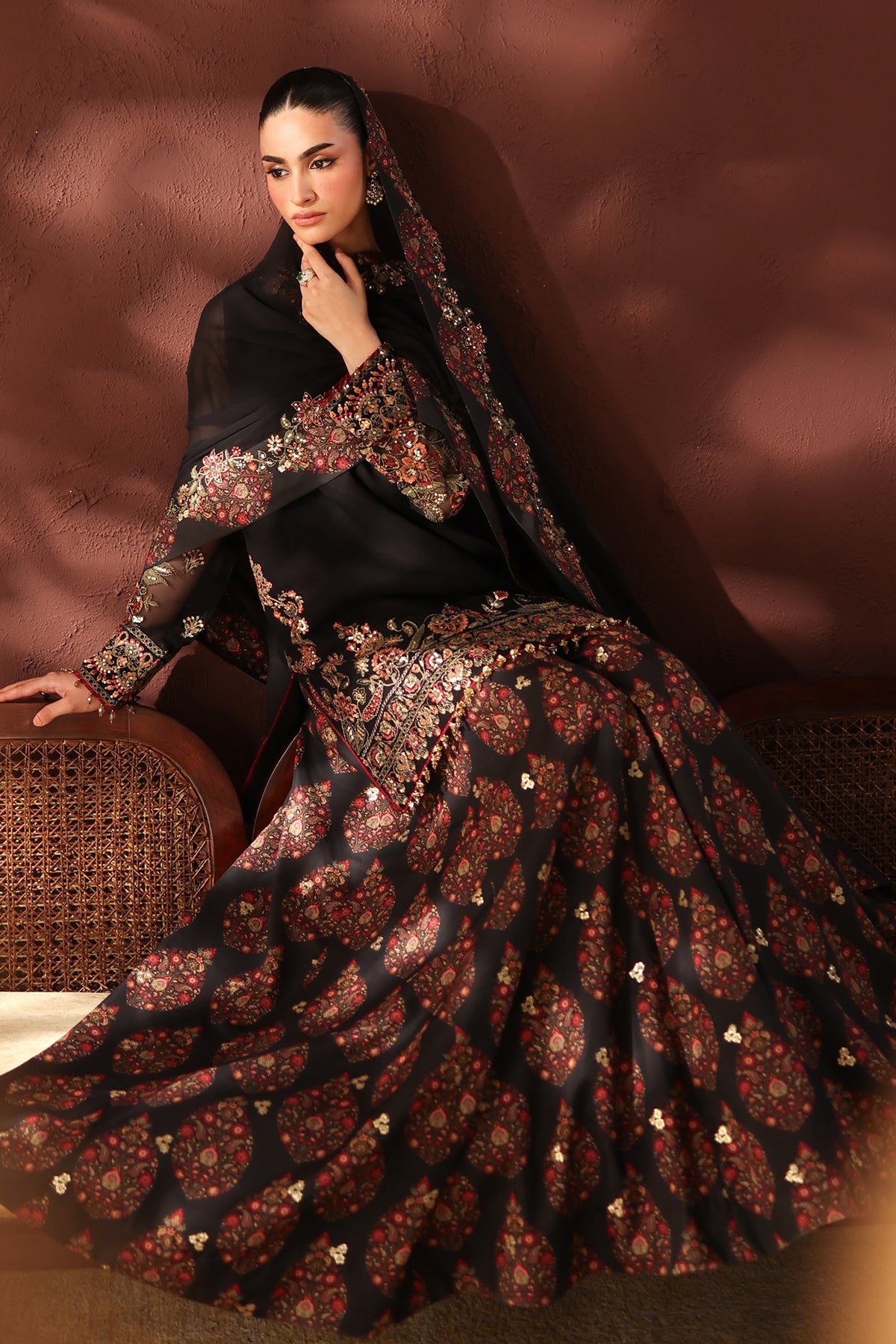 EMBROIDERED CHIFFON SF-4488