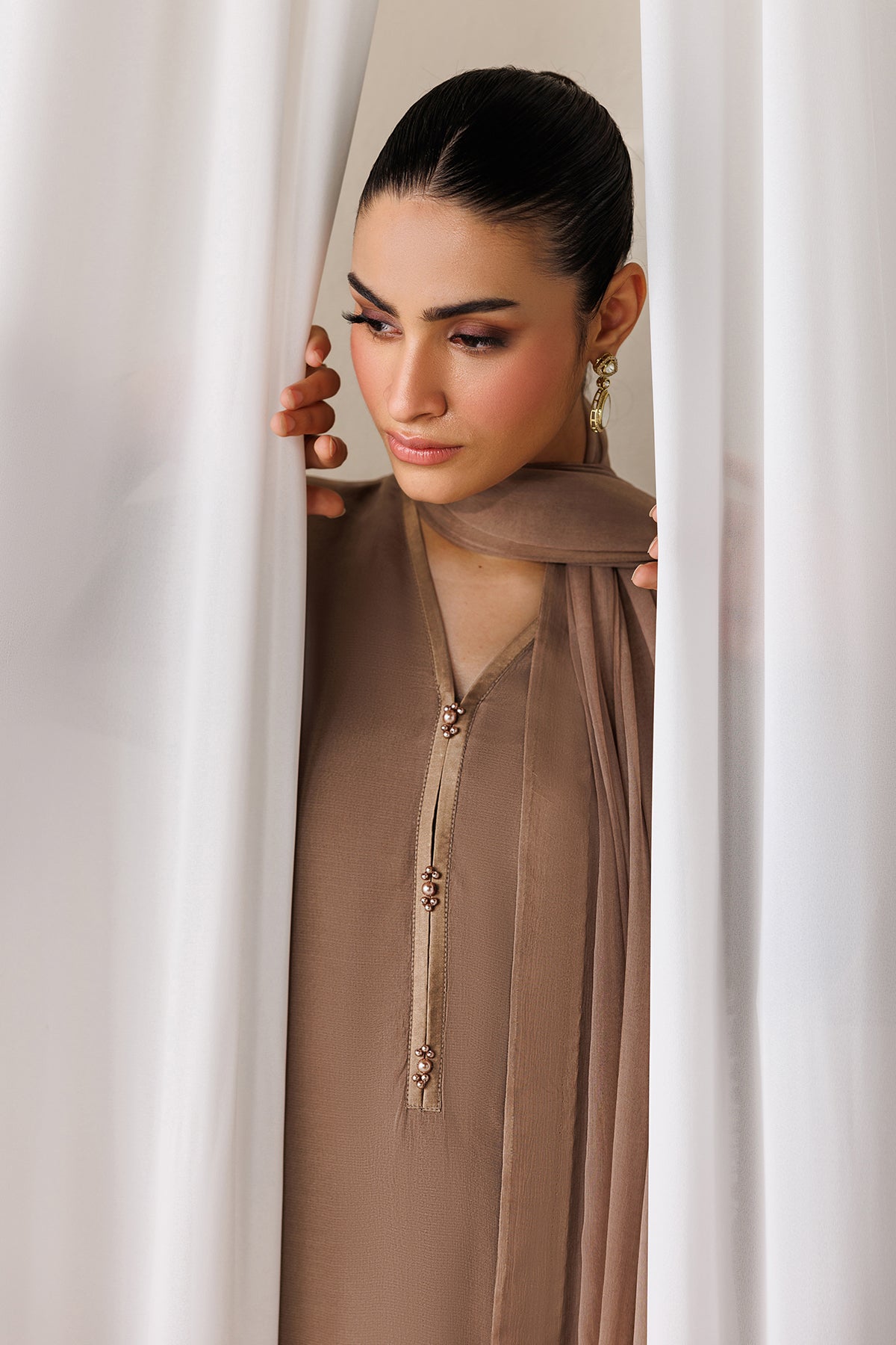 EMBROIDERED CHIFFON EN-1302