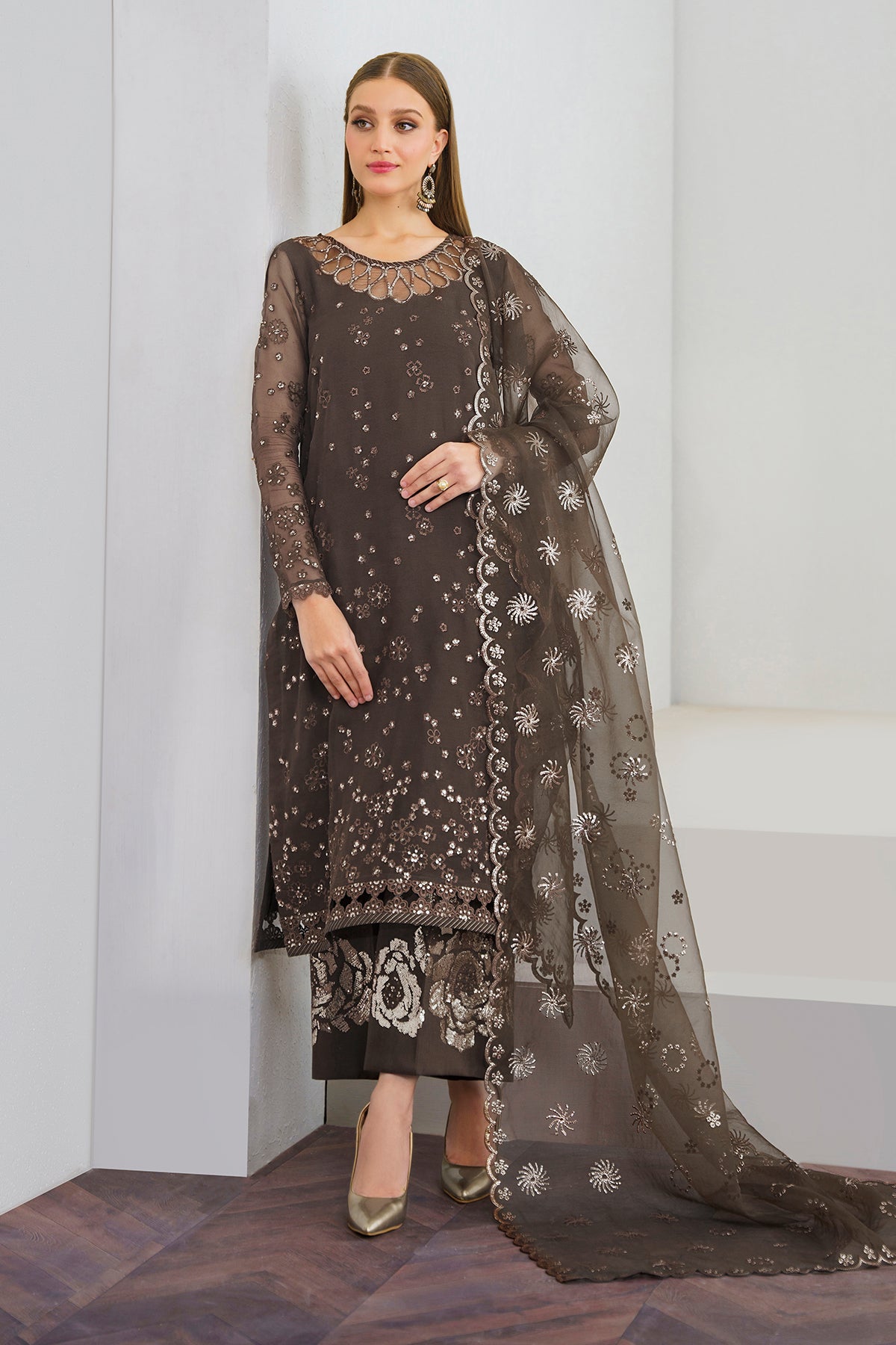 EMBROIDERED CHIFFON SF-524