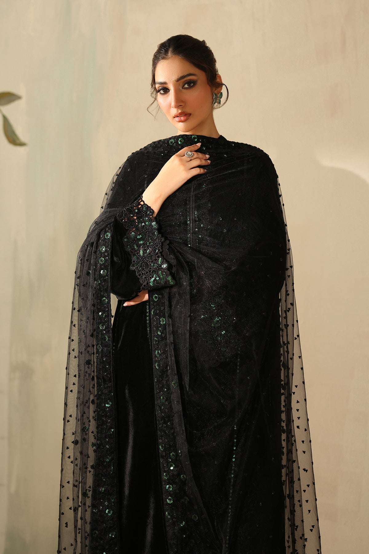 EMBROIDERED VELVET PR-1222