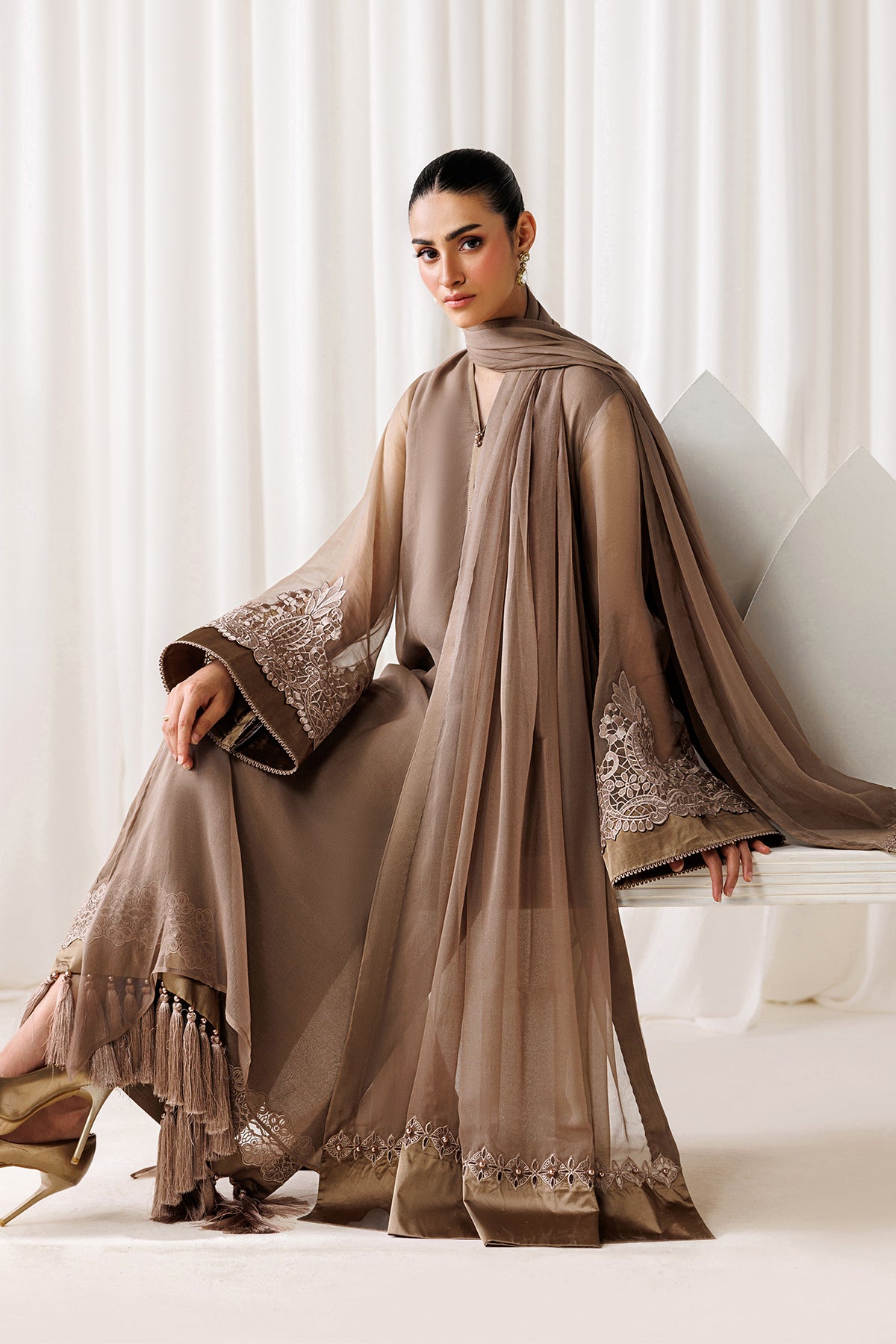 EMBROIDERED CHIFFON EN-1302