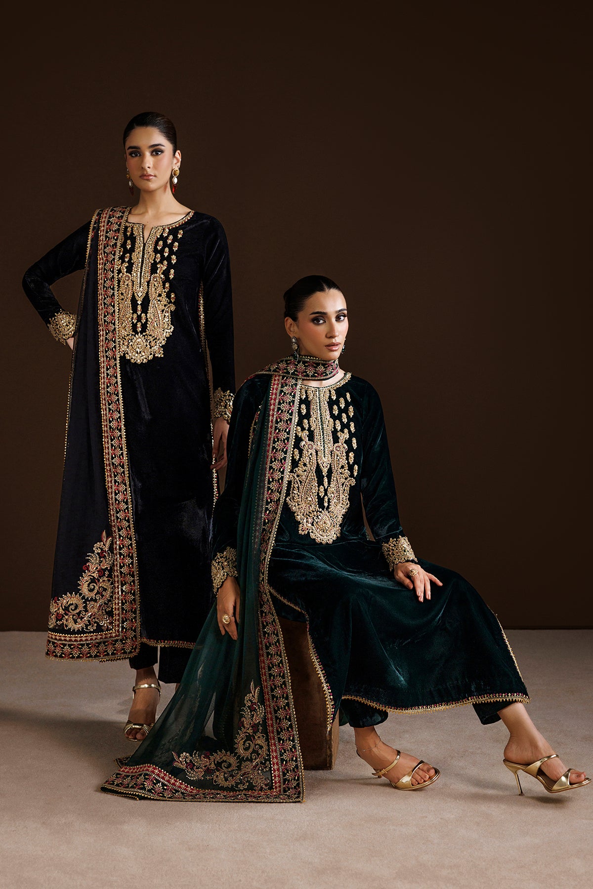 EMBROIDERED VELVET PR-1407
