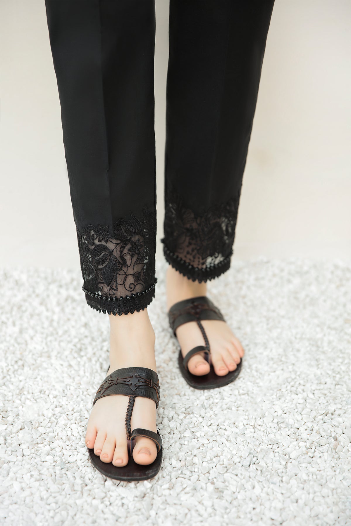 EMBROIDERED COTTON TROUSER 222
