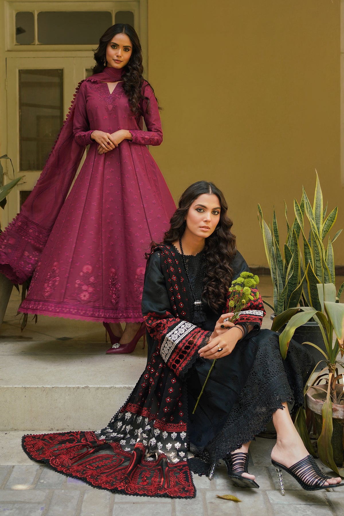 EMBROIDERED JACQUARD LAWN  SL10-D06