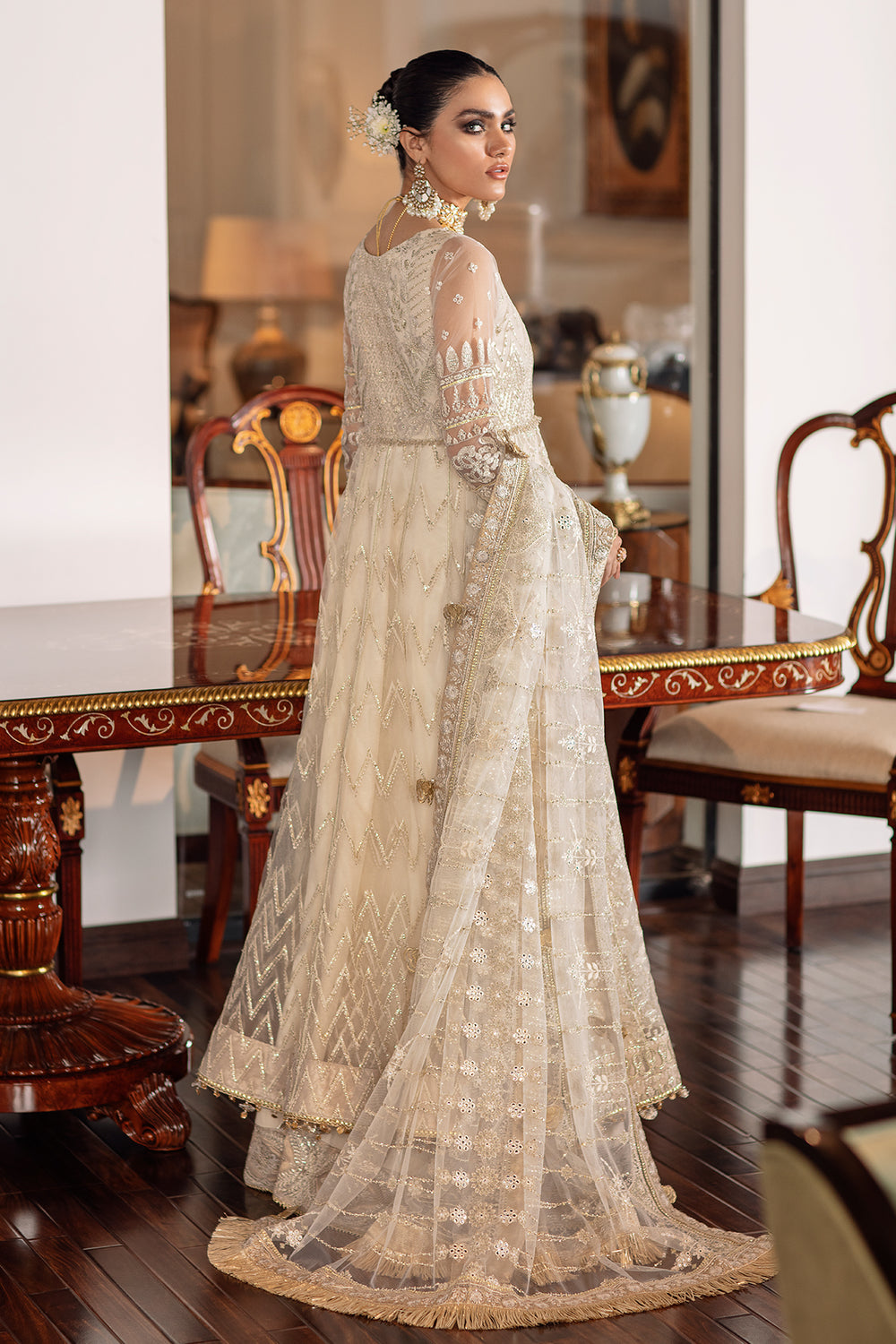 EMBROIDERED NET CH09-02 (STITCHED)